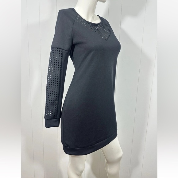 Fabletics Sweatshirt Dress Women Size S Black Tilly Athletic Dress Mini Dress - Picture 5 of 13